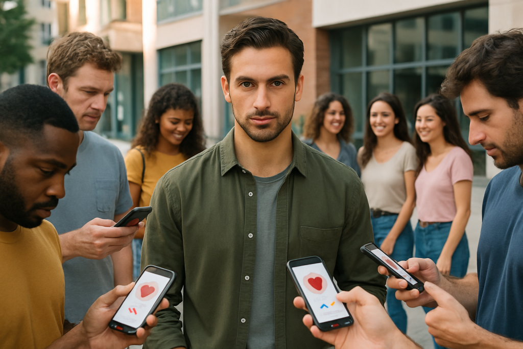 bărbați doriți în aplicații de dating