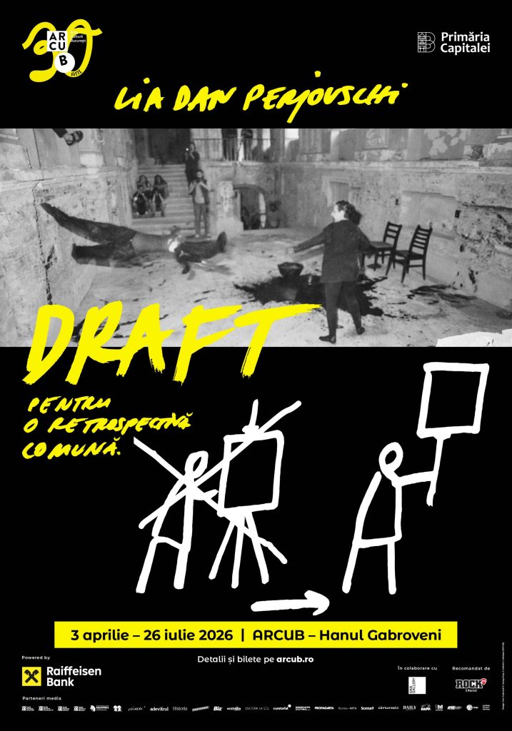 Lia și Dan Perjovschi oferă un dialog înttre două viziuni artistice complementare într-un spațiu bucureștean simbolic.